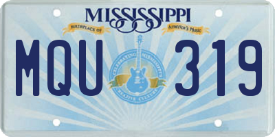 MS license plate MQU319