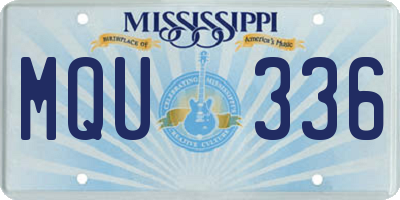 MS license plate MQU336