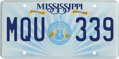 MS license plate MQU339