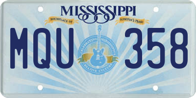 MS license plate MQU358