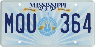 MS license plate MQU364
