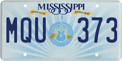 MS license plate MQU373