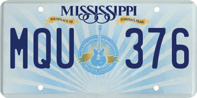 MS license plate MQU376