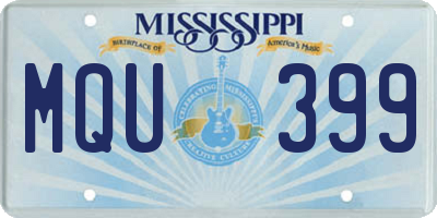 MS license plate MQU399