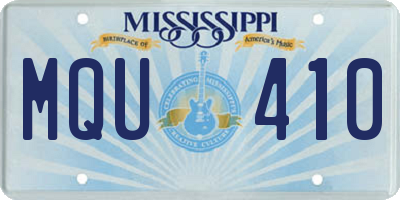 MS license plate MQU410