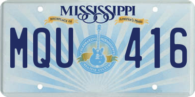 MS license plate MQU416