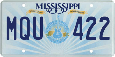 MS license plate MQU422