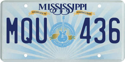 MS license plate MQU436