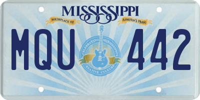 MS license plate MQU442