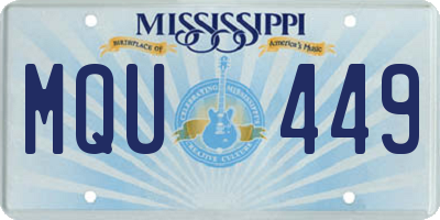 MS license plate MQU449