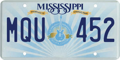 MS license plate MQU452