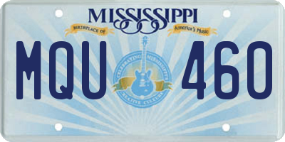MS license plate MQU460