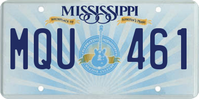 MS license plate MQU461