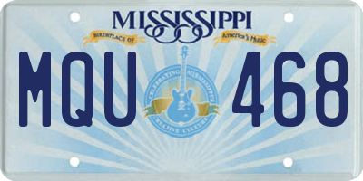 MS license plate MQU468