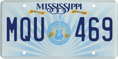 MS license plate MQU469