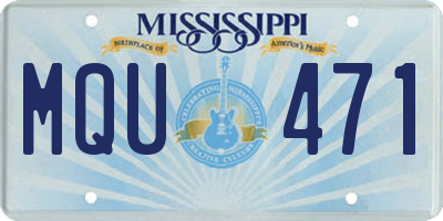 MS license plate MQU471