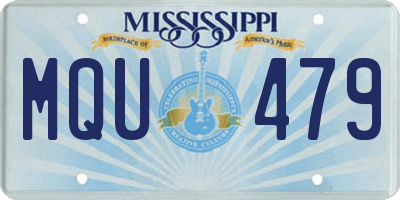 MS license plate MQU479