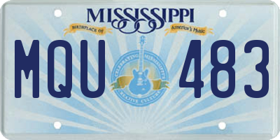 MS license plate MQU483