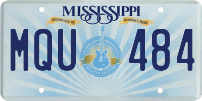 MS license plate MQU484