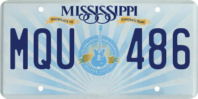 MS license plate MQU486