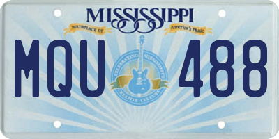 MS license plate MQU488