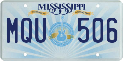 MS license plate MQU506