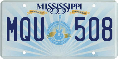 MS license plate MQU508