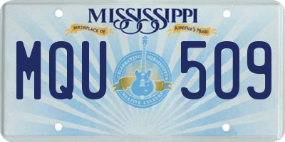 MS license plate MQU509