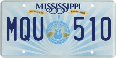 MS license plate MQU510