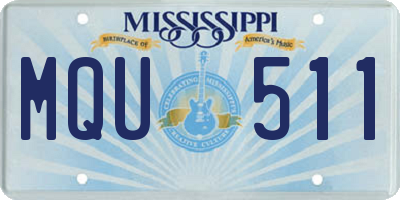 MS license plate MQU511