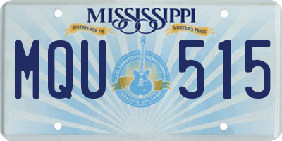 MS license plate MQU515