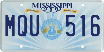 MS license plate MQU516