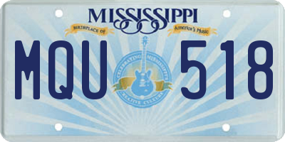 MS license plate MQU518