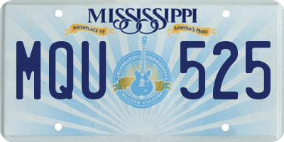 MS license plate MQU525