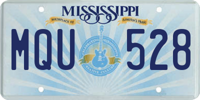 MS license plate MQU528