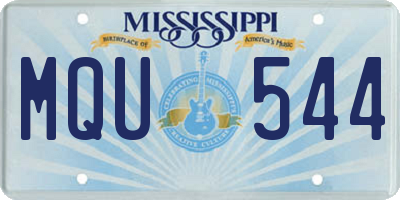 MS license plate MQU544