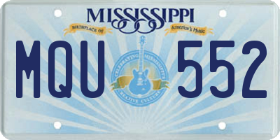 MS license plate MQU552