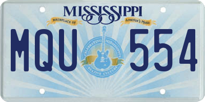 MS license plate MQU554