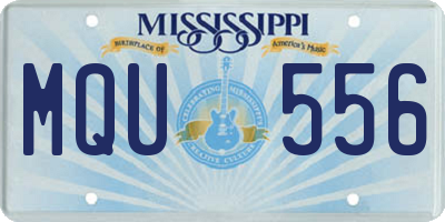 MS license plate MQU556