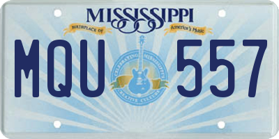 MS license plate MQU557