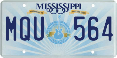 MS license plate MQU564