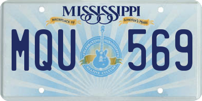 MS license plate MQU569