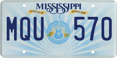 MS license plate MQU570