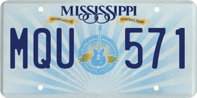 MS license plate MQU571