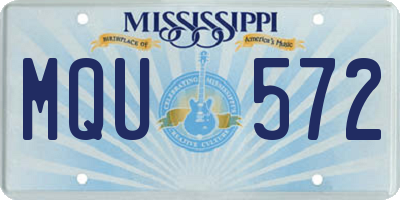 MS license plate MQU572