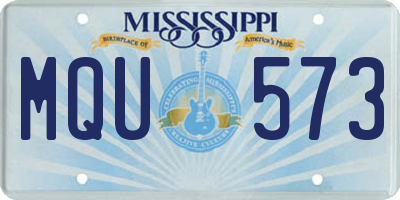 MS license plate MQU573