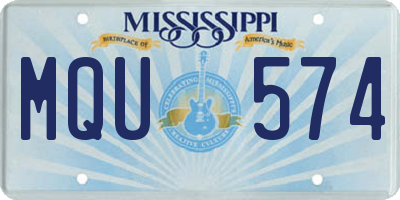 MS license plate MQU574