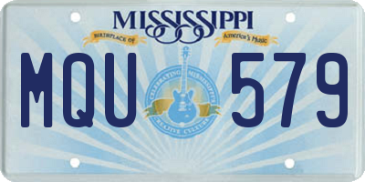 MS license plate MQU579