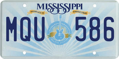 MS license plate MQU586