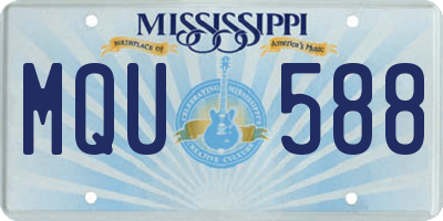 MS license plate MQU588